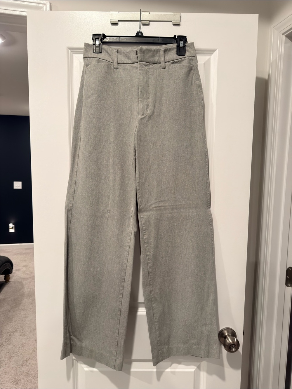 Gray High-Rise, Wide-Leg Women’s Pants